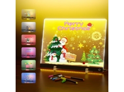 Painel De Led Em Acrílico, 30x20 Cm, Tela Sensível Ao Toque, Com Suporte, Luz Noturna, Ideal Para Quartos, Lojas, Escritórios, Festas E Presentes