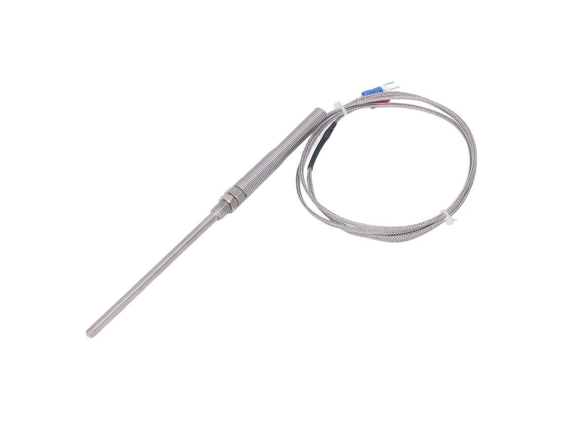 Sonda Termopar Tipo K Sensor de Temperatura Acero Inoxidable 304 Hilo M8 2m