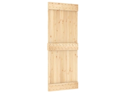 Maison Exclusive - Porta Deslizante Narvik Natural E Preto 80 X 210 Cm (152,5 Cm)
