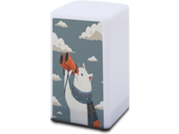 Luminária De Mesa A Bateria Com Estampa Binóculos Laranja, Ideal Para Leitura Em Escritórios E Quartos, Protegendo A