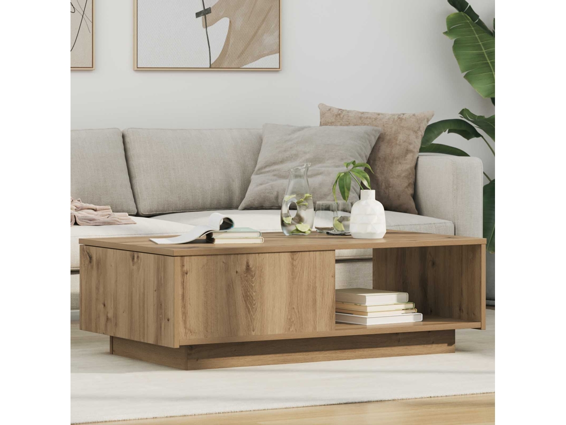 Vidaxl Mesa De Centro Carvalho Artesanal 95 X 55 X 31 Cm