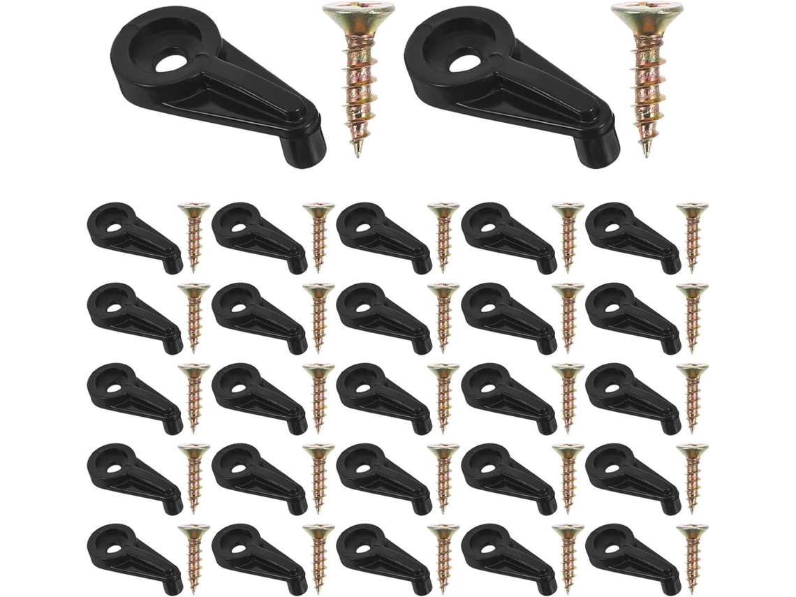 Suporte Para Espelho E Clipes De Fixação Painéis Vidro, Plástico Preto, 120 Conjuntos, Para Pendurar Espelhos E Fixar