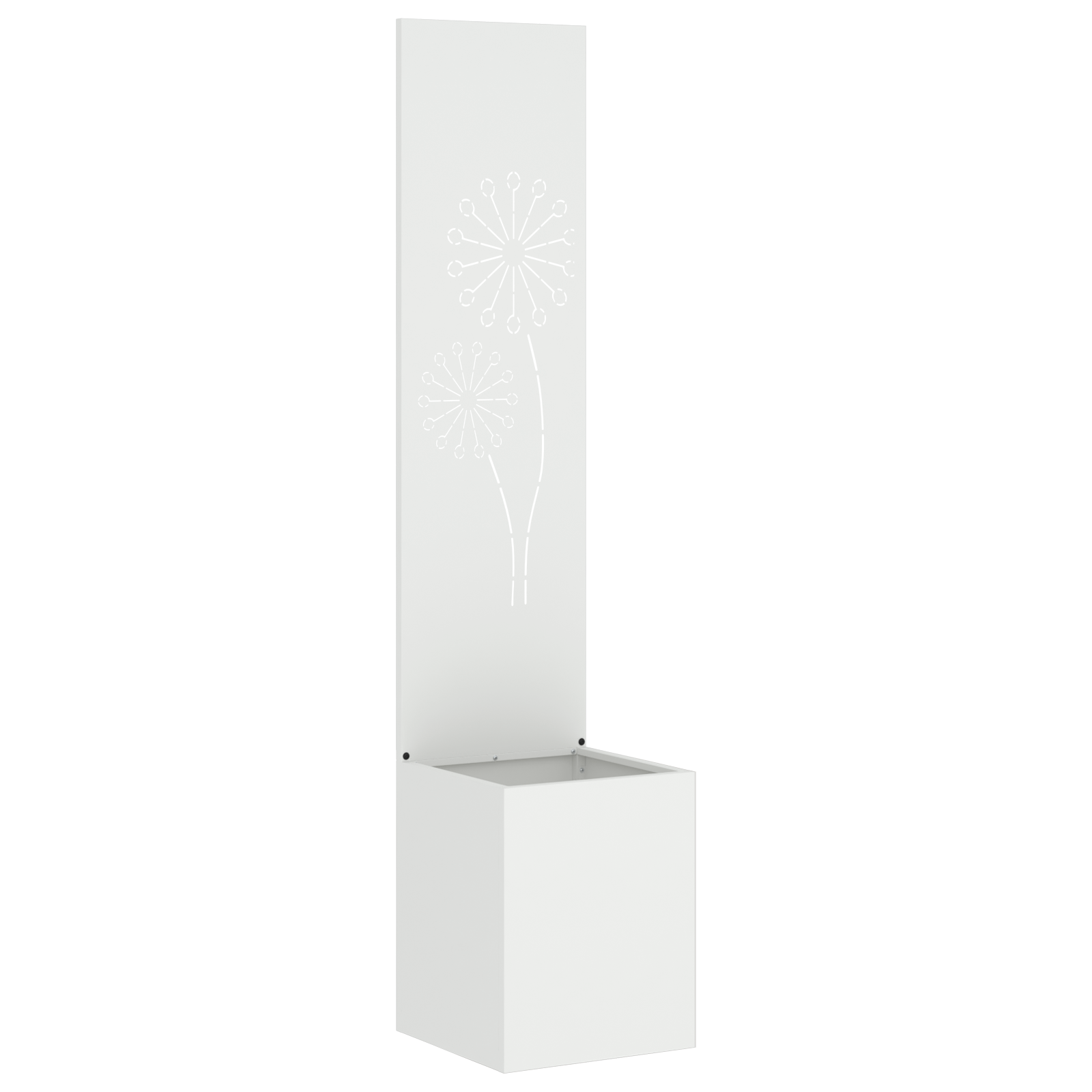 Conjunto 1 Tela De Jardim Vidaxl Branco Aço (32 X 32 X 150 Cm)