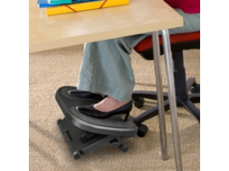 Apoio Para Os Pés Com Superfície Texturizada Inclinação De 0-30° Massagem E Altura Ajustável Em 3 Níveis 45x34x10-16,5 Cm Preto