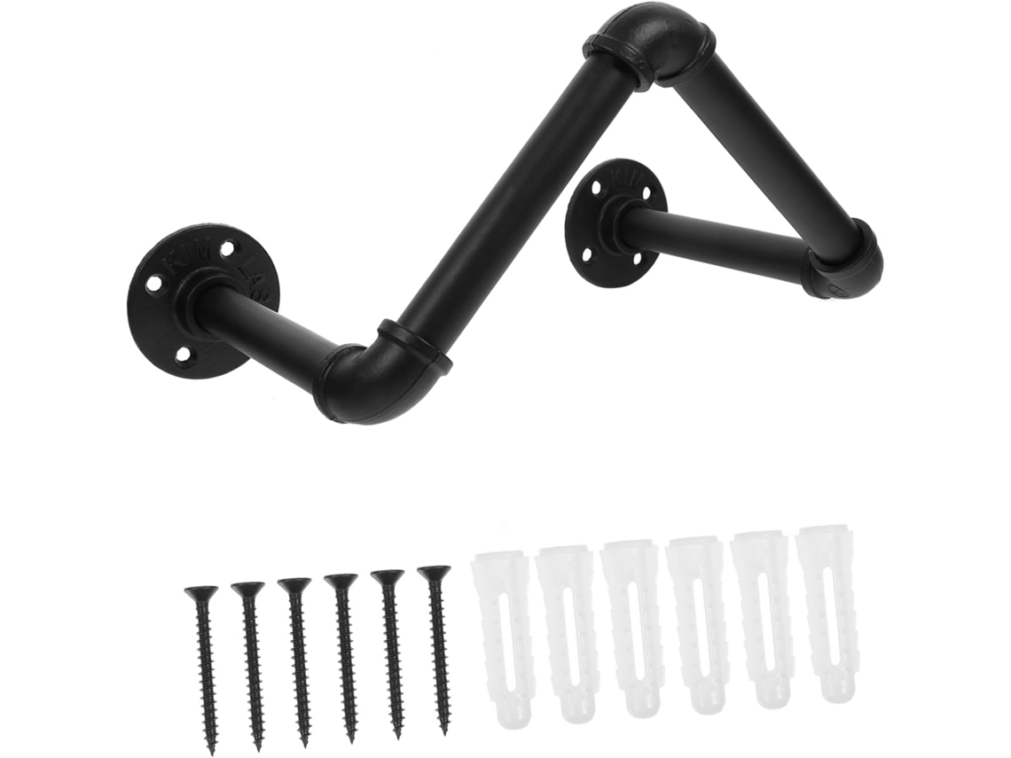 Suporte De Toalhas Metal Para Parede Operitacx, Estilo Industrial, Para Banheiro, Com Prateleira Suspensa Para