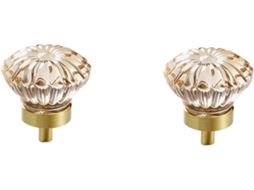 Conjunto De 6 Puxadores Cristal Dourado, Em Latão Com Formato De Cubo Cor Ovo Pomba Puxadores Transparentes Para Portas