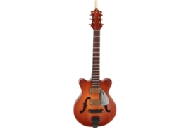 Modelo De Guitarra Miniatura De 15 Cm, Exquisita De Madeira Com Cordas, Adorno Colgante Para Decoração