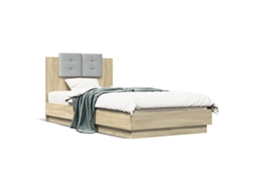 Estrutura de Cama com Cabeceira Madeira Carvalho Sonoma MAISON EXCLUSIVE
