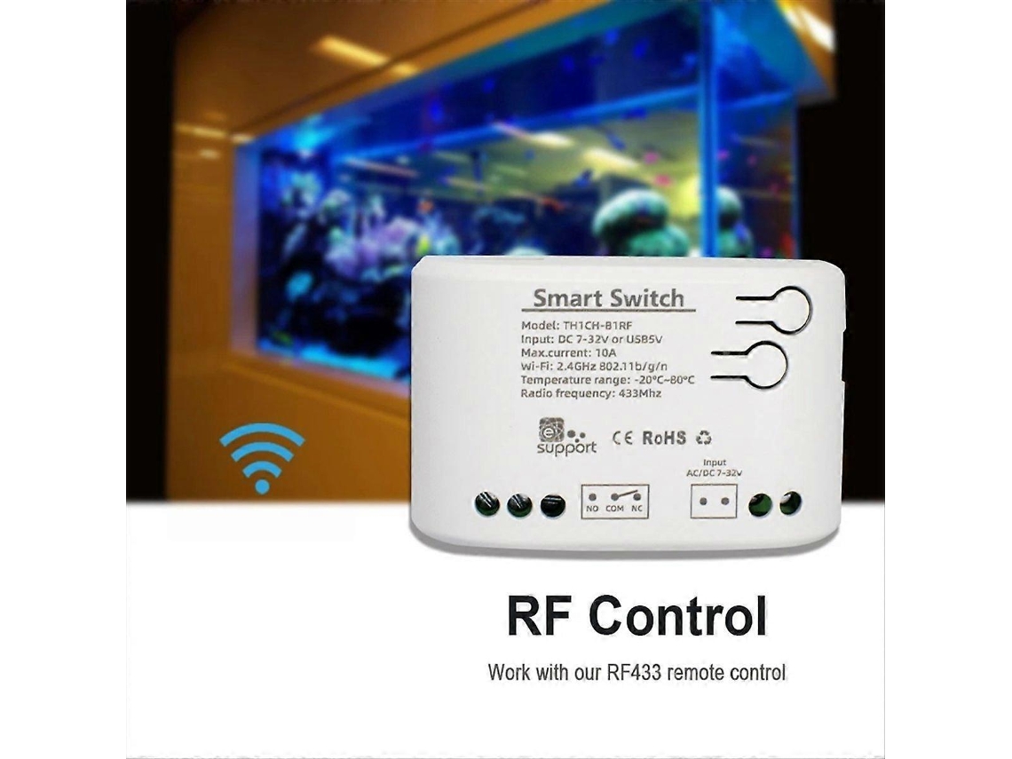 Interruptor Inteligente Com Sensor De Temperatura E Umidade, Controle Via App Ewelink, Compatível Com Casa Inteligente