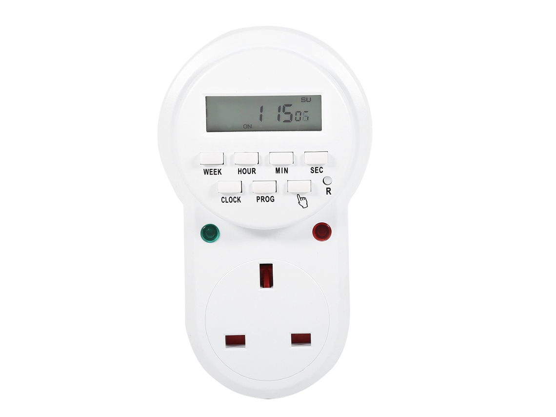 Laxiscreed Tomada Com Interruptor Temporizador Programável 240v - Compatível Reino Unido
