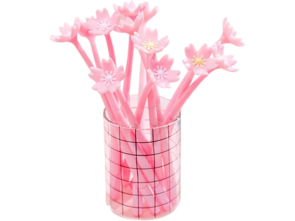 Conjunto De 12 Canetas Gel Rosa Magiclulu, Silicone, Ideal Para