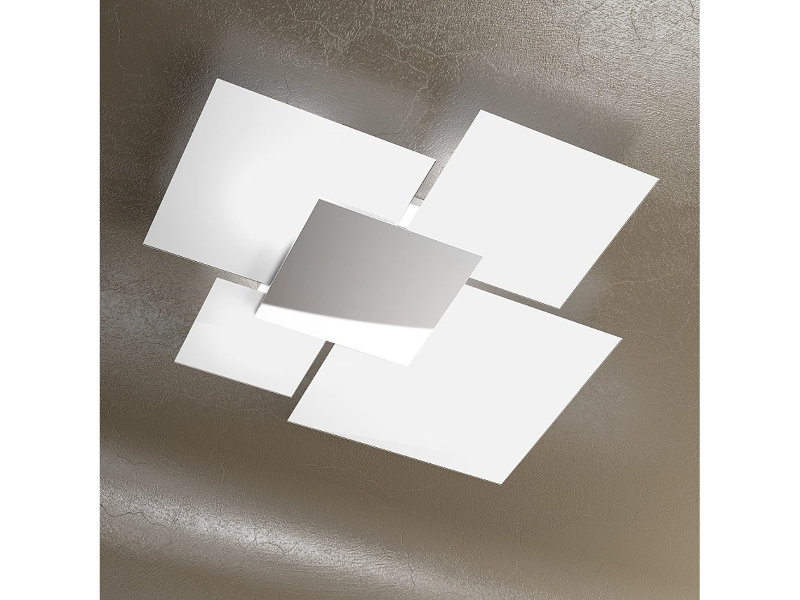 Candeeiro de Teto Moderno 1088/90-Bi Vidro Branco 4Xe27 TOP-LIGHT