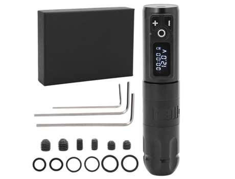 Máquina De Tatuagem Lcd Bateria Rotativa Caneta Ajustável Sem Fio Em Liga De Alumínio Aiaididiy