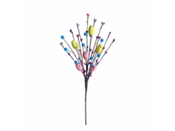 Rebe rama Artificial de Pascua com Ovos de Páscoa e Frutas Talos Florais Decorativos de Primavera