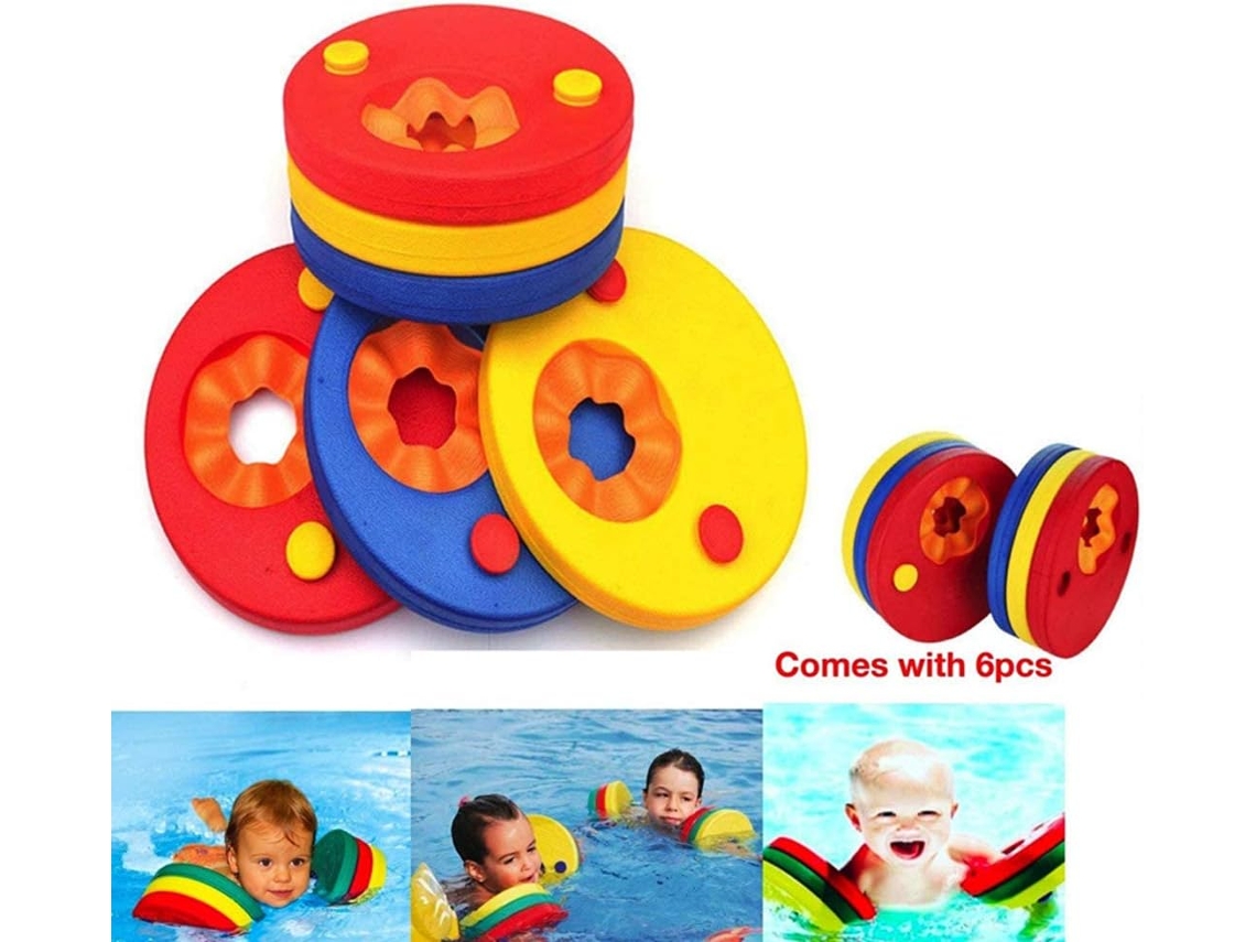Braçadeiras De Natação Para Crianças, 6 Braçadeiras Para Bebês, Braçadeiras De Golfinho, Feitas De Espuma, Discos Flutuantes Para -aquaforge