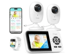 Simyke Câmera De Vídeo Baby Monitor 2 Câmeras E Áudio Tela De 2,8'', Sem Visão Noturna Wifi, Detecção De Temperatura