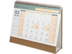 Calendário De Mesa Dobrável, Espiral Grande Com Design Simples Para