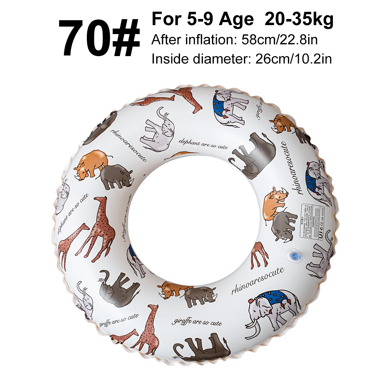 (mundo Animal 70) Boia Inflável Para Adultos, Piscina De Braço, Salva-vidas