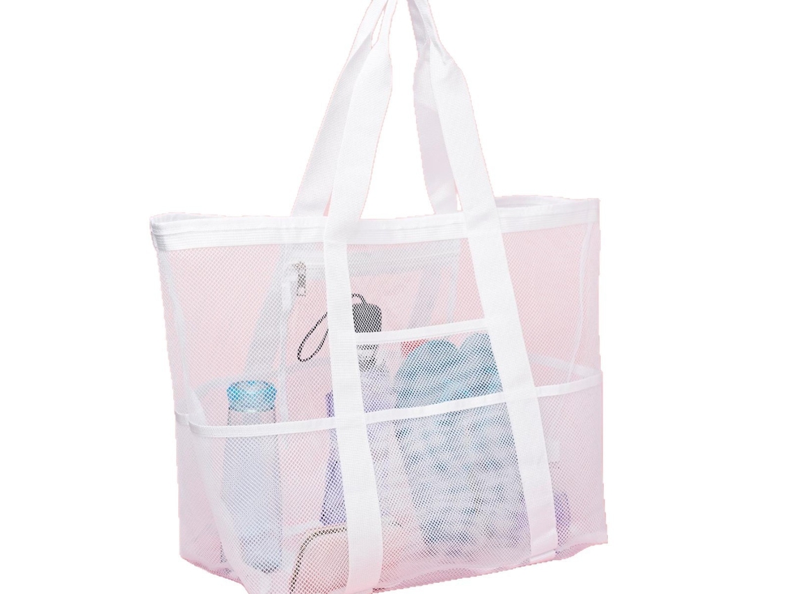 Bolsa de Praia de Grande Capacidade com Apoio de Braço AOZORZ (Branco Multiuso 28,5*18*28cm)