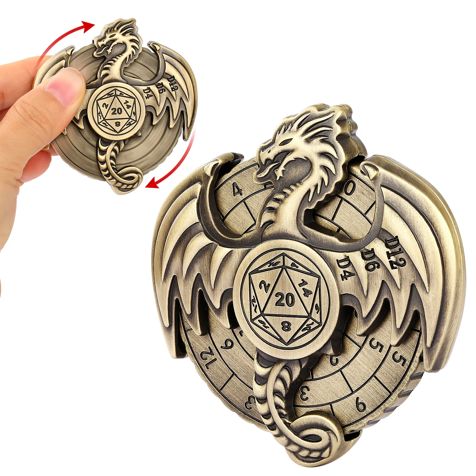 (cobre) Fidget Spinner Brinquedo Anti-stress Pião Giratório De Liga Metálica