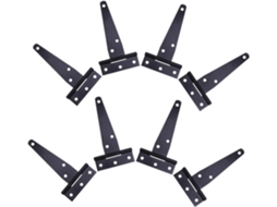 Conjunto De 8 Dobradiças Em T Reforçadas, Pretas, Com Parafusos, Para