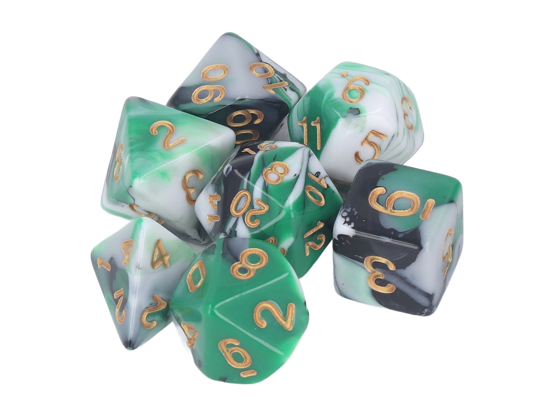 Mali 7pcs Conjunto de Dados Poliédricos de Acrílico para Jogos de Tabuleiro e Rpg Festa Bar Tipo 1