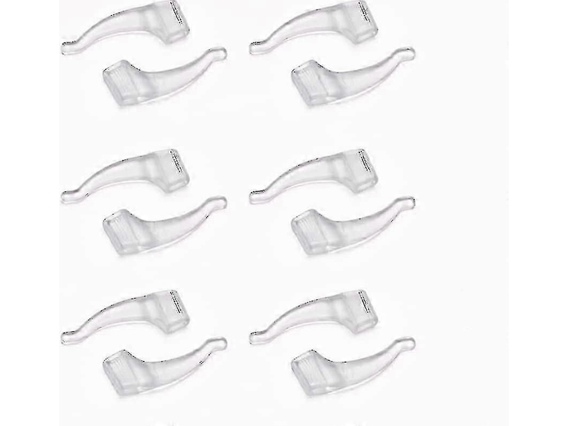 Cómodas Gafas de Silicone Antideslizantes Ganchos para as Orejas Acessórios 6 Pares GOKOCO (transparentes)