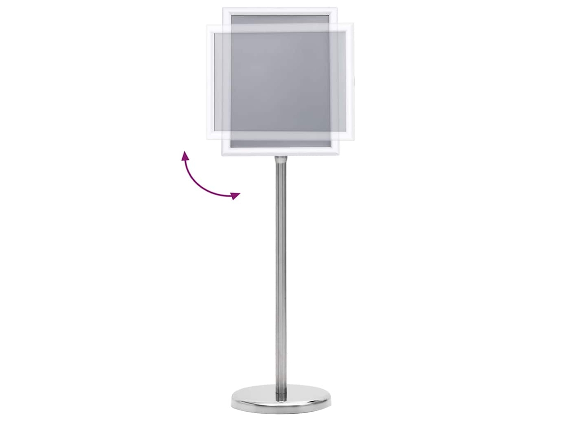 Maison Exclusive - Suportes Para Pôsteres 2 Pcs Prateado 32,7 X 24 X 108 Cm