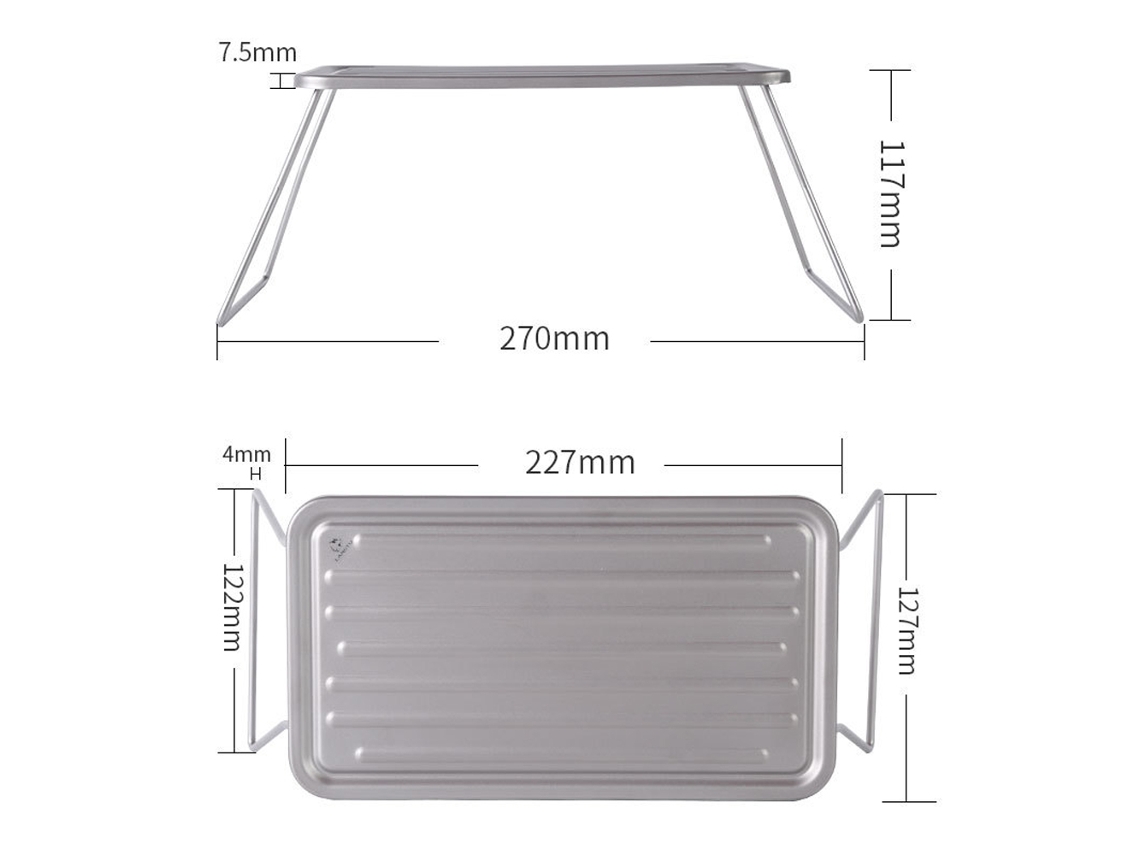 Mesa de Churrasco Portátil Plegable para Camping