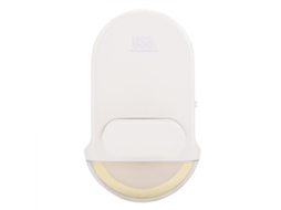 Luz noturna LED inteligente com sensor e carregador USB duplo, 100-250 V (ouro rosa, plugue do Reino Unido)