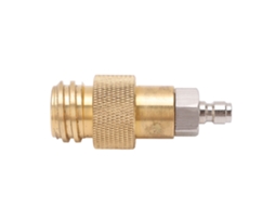 Adaptador de recarga de refrigerante, conector de latão, rosca macho TR21-4, para substituição