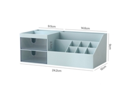 Caixa Organizadora de Mesa para Materiais de Escritório, Azul BRILVIBERA