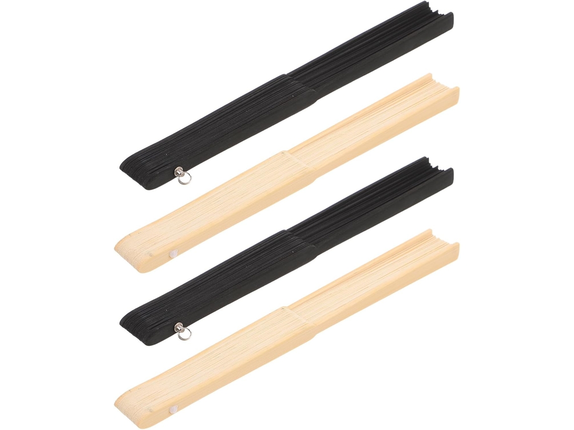 Moldura de Leque Chinês Dobrável de Bambu 4pcs Para Atividades Diy E Celebrações Tradicionais Portáteis