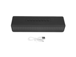 Caixa De Som Bluetooth 5.0 Portátil Com Led E Subwoofer Bateria De Grande Capacidade Preto