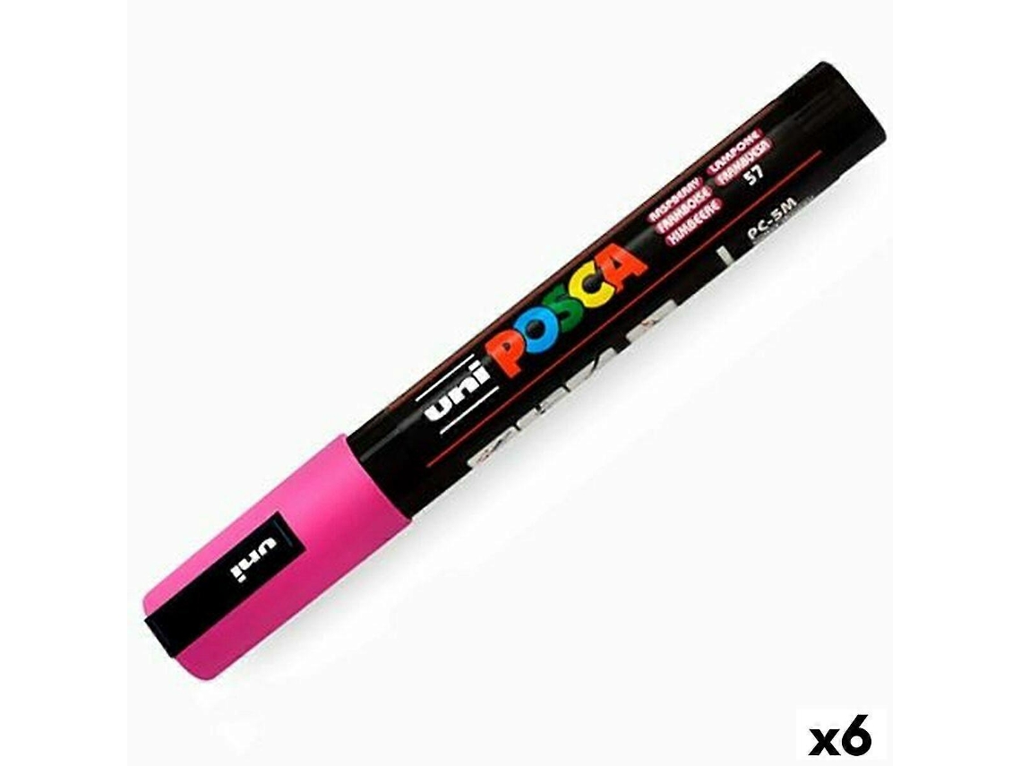 Marcador De Tinta Acrílica Posca Pc 5m Framboesa 1,8 2,5 Mm Olysi Shop (6 Unidades)