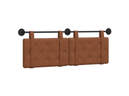 Conjunto 1 Cabeceira Vidaxl Castanho Couro Sintético (130 X 55 X 5 Cm)