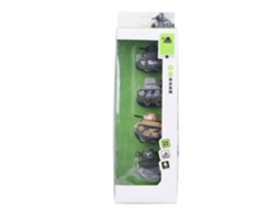 Mali 4pcs Brinquedo de Modelo de Tanque 1/64 Liga com Função de Rebote para Crianças