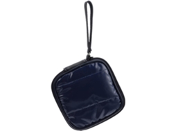 Bolsa Organizadora De Cabos Azul Com 2 Compartimentos E Zíper.