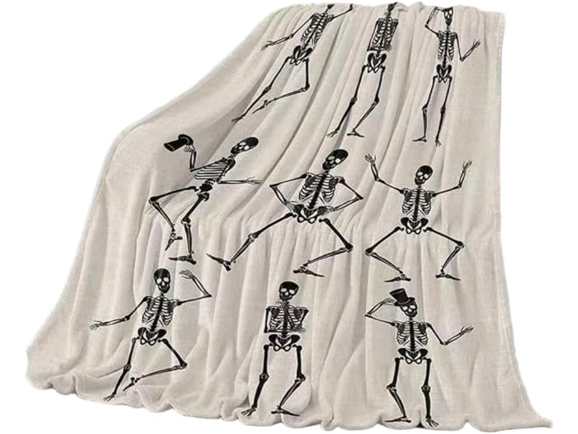 Manta Pequena Syjym Halloween em Flanela com Estampa Digital Confortável Macia e Quente de Dupla Face Ideal Pa