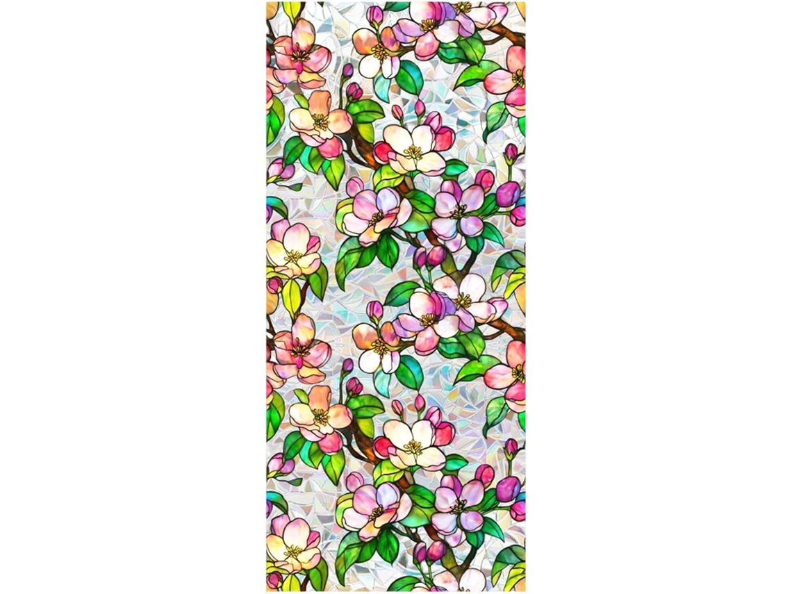 Película Floral Em Pvc Para Janelas, Para Privacidade E Decoração De Vidros, Para Salas De Estar Ou Lojas