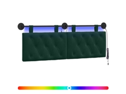 Conjunto 1 Cabeceira Moderna Vidaxl Verde Veludo (150 X 55 X 7 Cm)