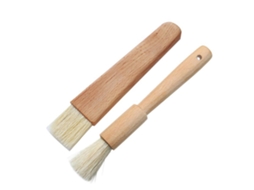 2pcs Pincéis de Churrasco BBQ, para Óleo e Molho, com Cabo de Madeira, 19cm