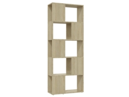 Book Cabinet, Book Cabinets Vidaxl Marrom Madeira Processada (60 X 24 X 155 Cm)