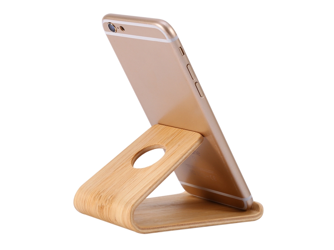Suporte de Celular de Bambu e Madeira LAXISCREED