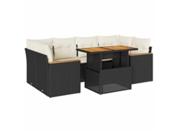 Garden Sofa Set, Garden Sofa Sets Vidaxl Preto Rattan / Vime (n/a)