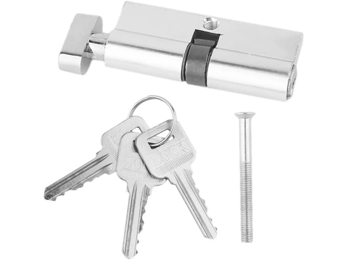 Fechadura de Porta Cilindro Segurança 3 C, Proteção, Chave, Suave