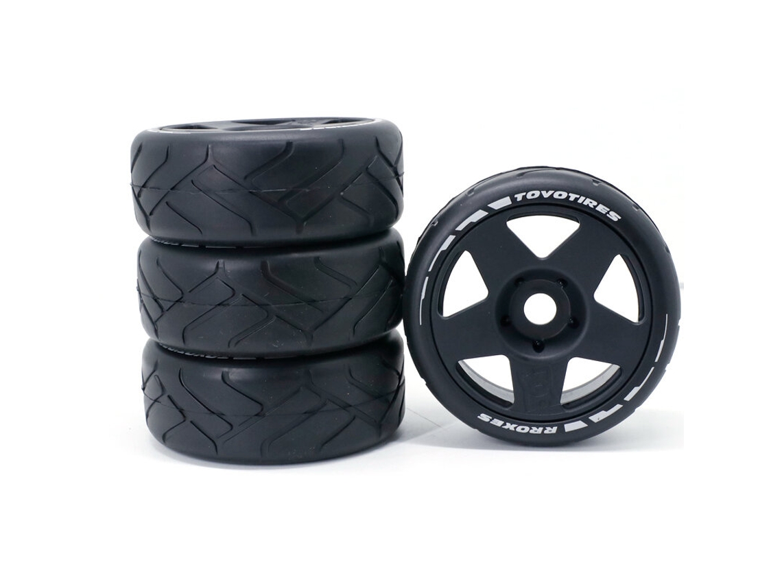 Preto 4pcs 1/8 Rally Drift On road Pneus Rodas 17mm Hex para Arrma Infraction Limitless Felony F1 Zd Rc Car Model Parts MDUG