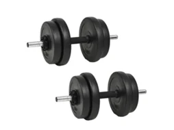 Dumbbell, Dumbbells Vidaxl Preto Plástico (n/a)