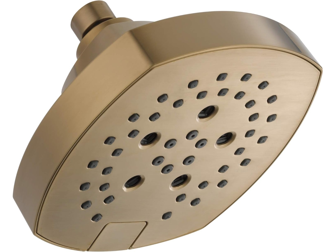 Chuveiro H2okinetic Com 5 Configurações, Componentes Universais Para Chuveiro, Cor Bronze Champanhe.