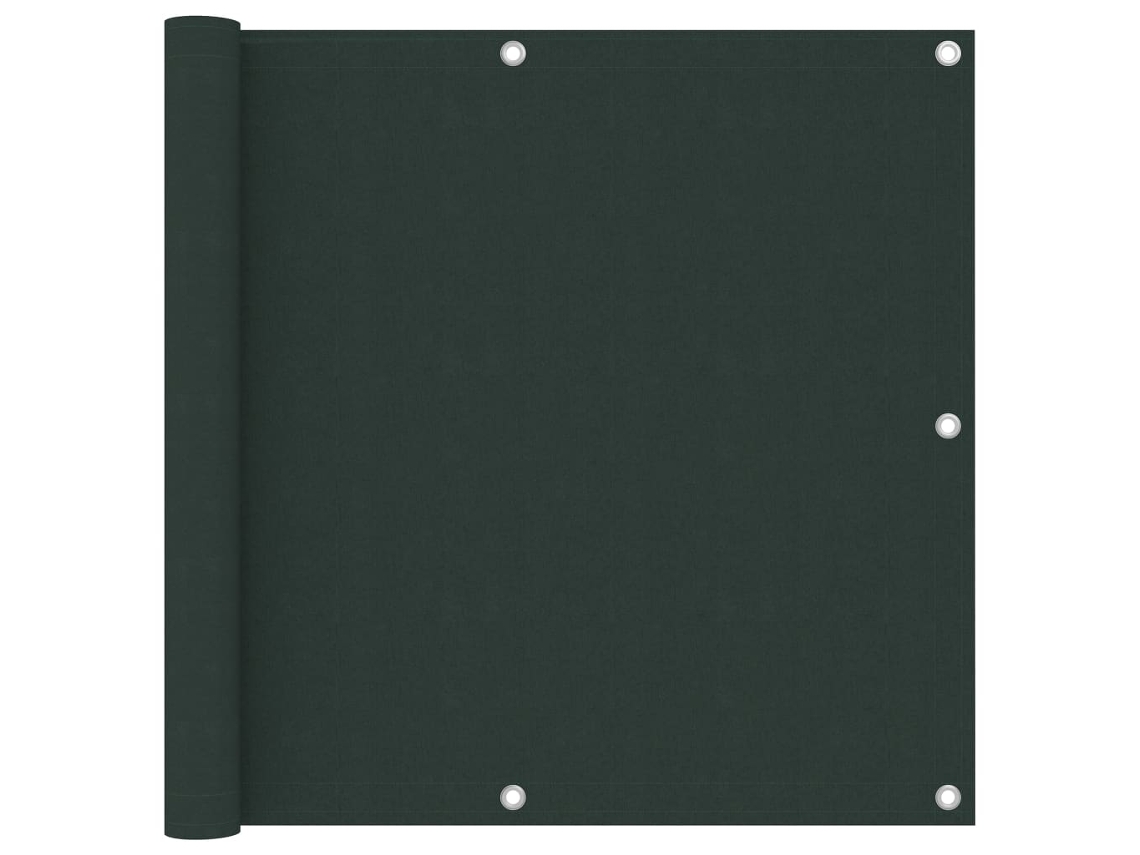 Vidaxl Tela De Varanda 90x600 Cm Tecido Oxford Verde-escuro